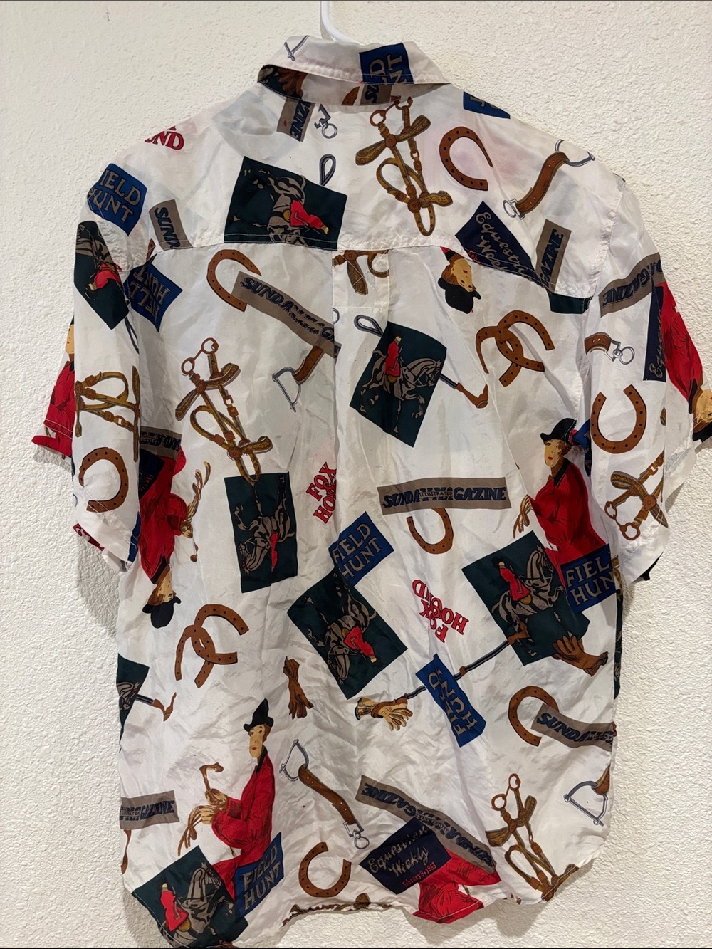 90s‎ silk equestrian top - Picture 7 of 8
